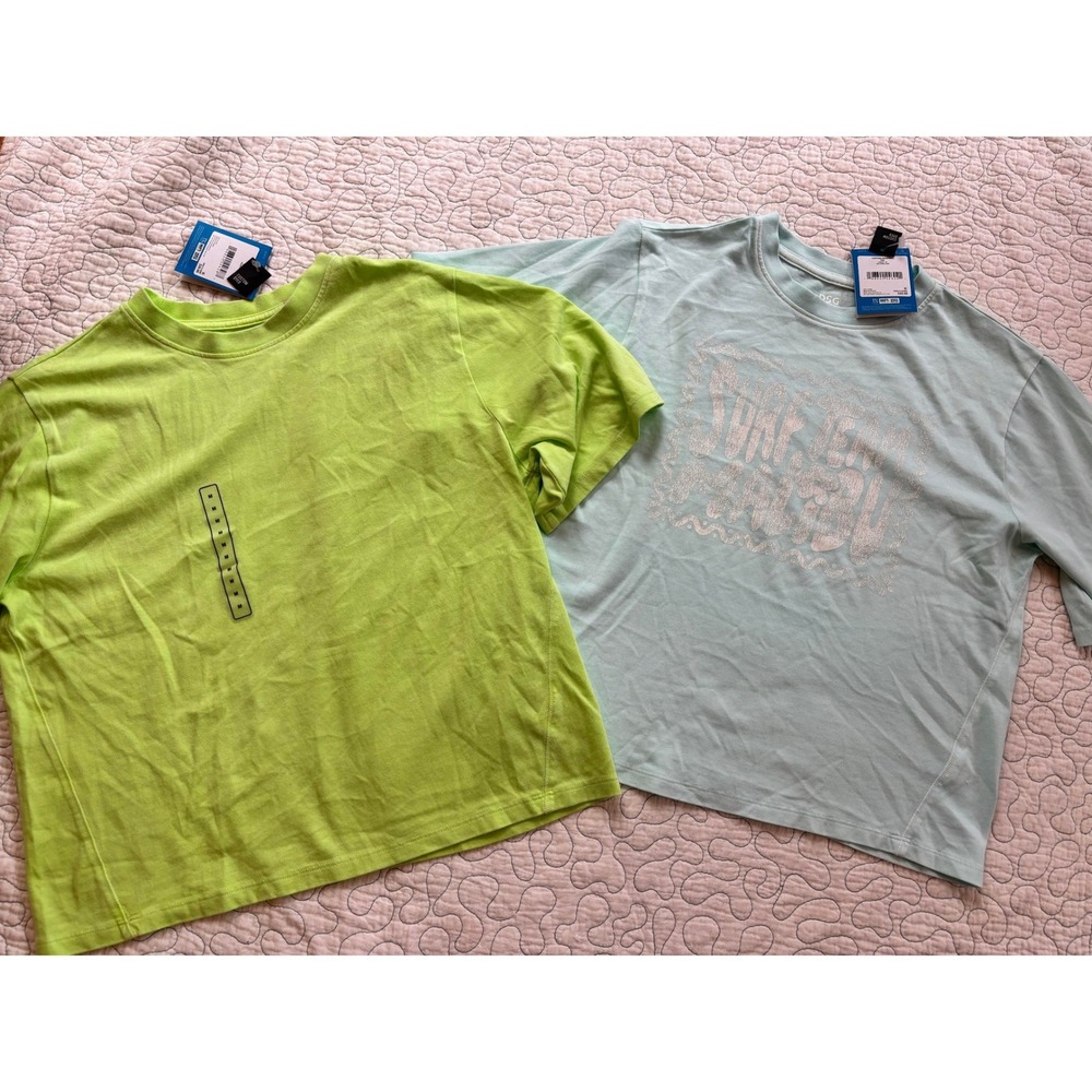 DSG Girls Cotton 2 Pack Lime Green Surf Team Malibu Blue Size Medium